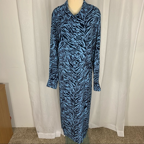Standards & Practices blue Zebra Fever dress NWT - Picture 1 of 14